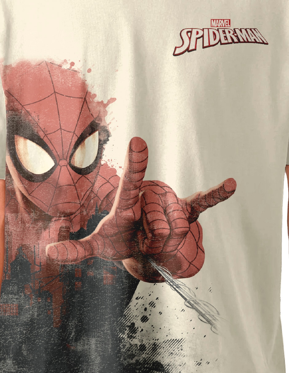 Playera Spiderman cuello redondo para hombre 4