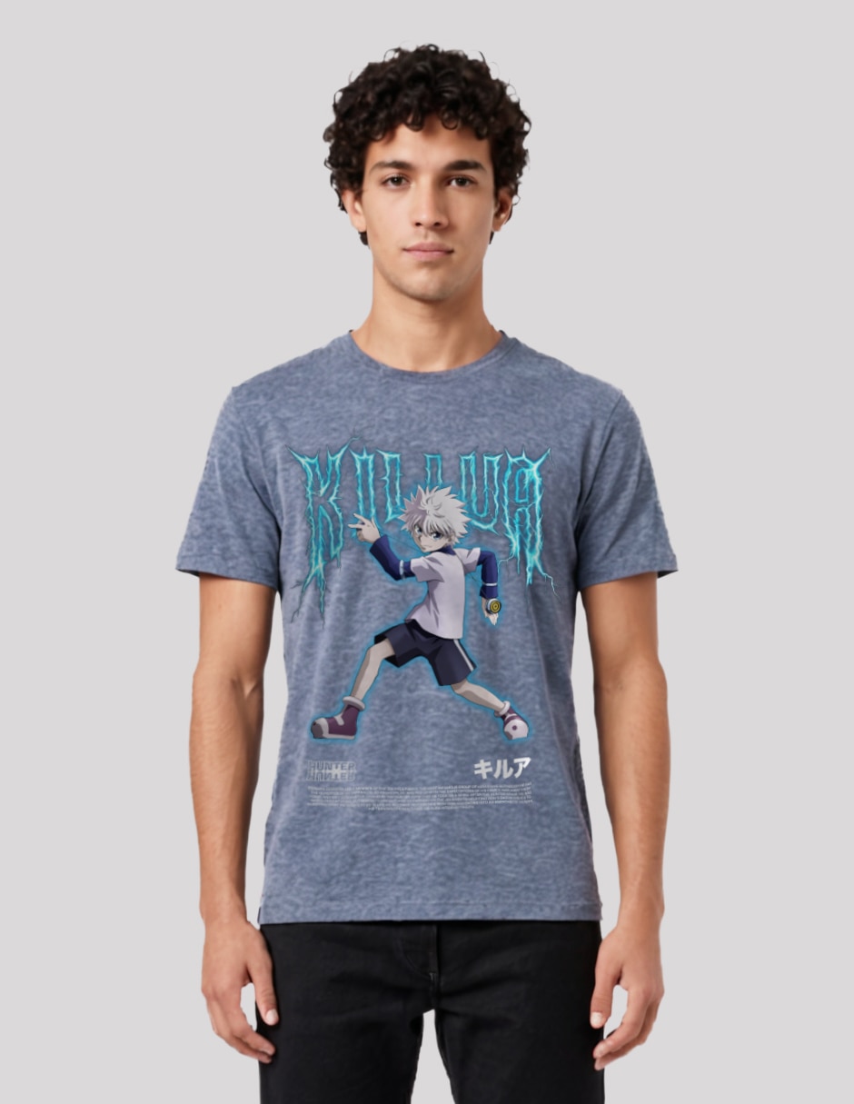 Playera Killua Caricatura manga corta para hombre