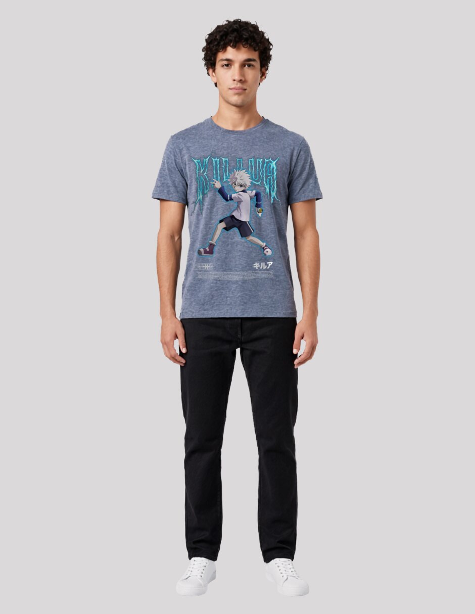 Playera Killua Caricatura manga corta para hombre