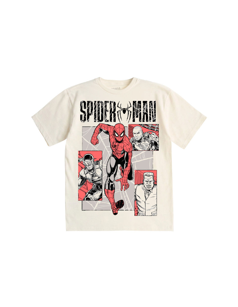 Playera Spiderman cuello redondo para hombre Playera Spiderman cuello redondo para hombre