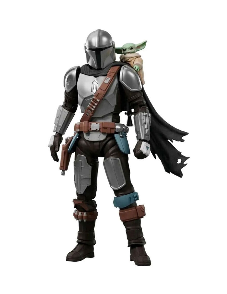 Figura de colección articulada Star Wars Din Djarin y Grogu 1
