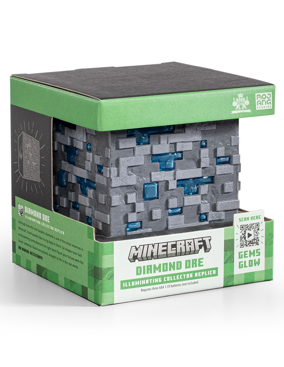 Figura de colección minecraft diamond dre con luz 2