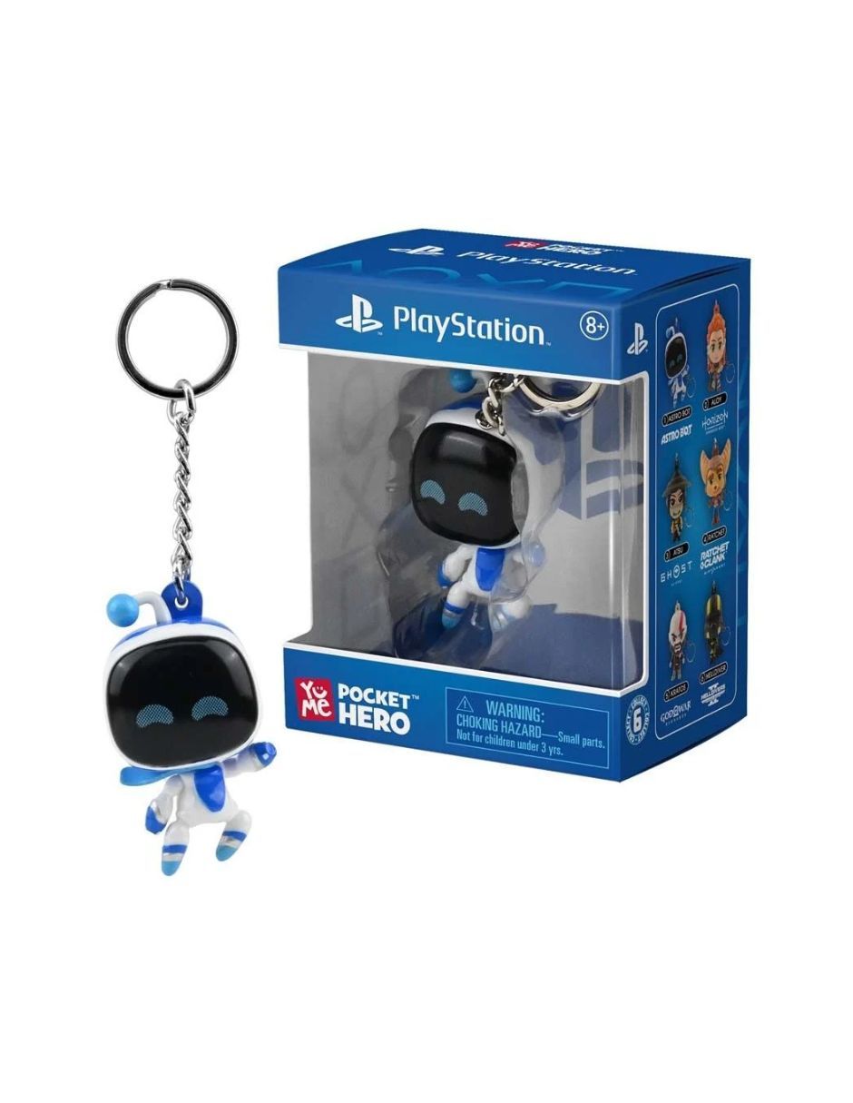Llavero playstation de plástico y metal