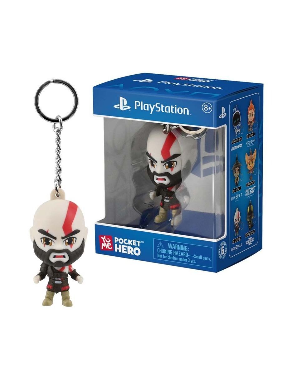 Llavero playstation de plástico y metal