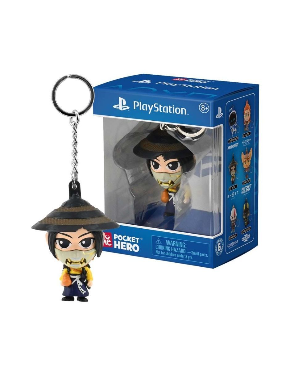 Llavero playstation de plástico y metal