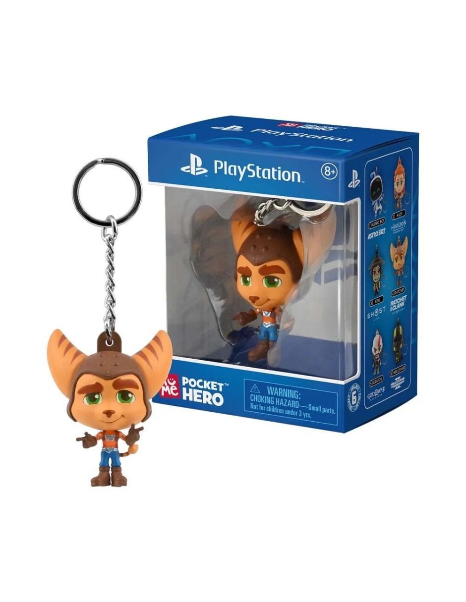 Llavero playstation de plástico y metal