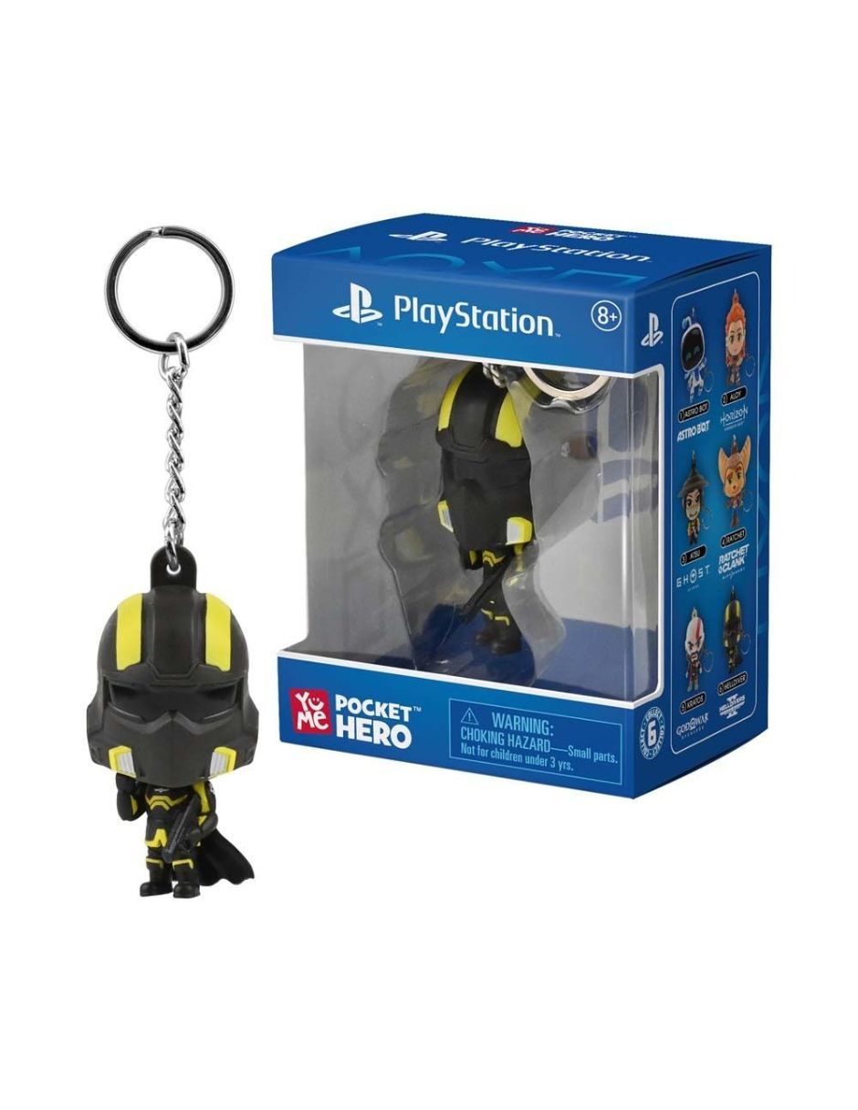 Llavero playstation de plástico y metal