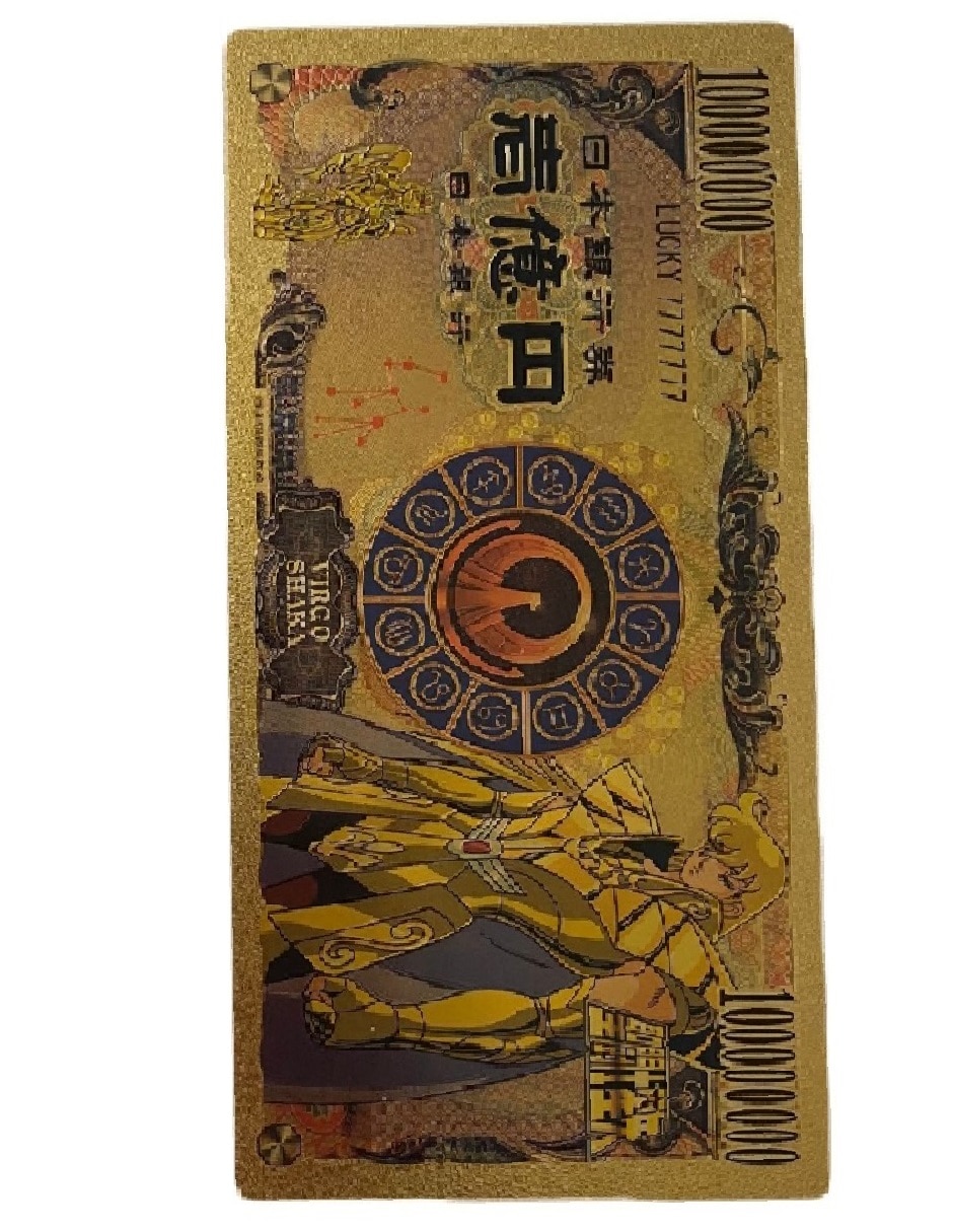 Billete conmemorativo de Saint seiya