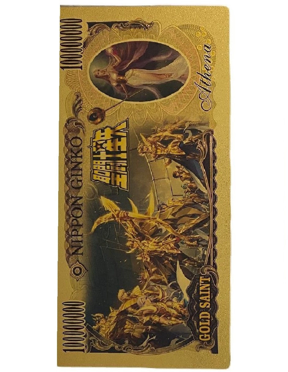 Billete conmemorativo de Saint seiya