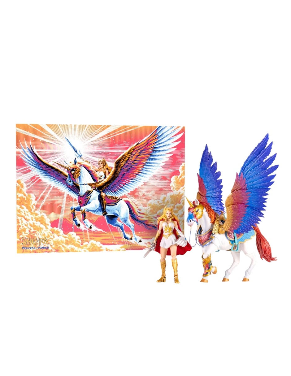 Set de figura de colección articulada Master of the universe She-Ra y Kowl Especial