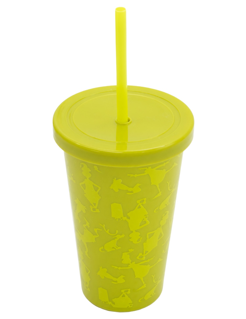 Vaso Con tapa y popote Grinch Vaso y Palomera de Plástico con 2 piezas piezas
