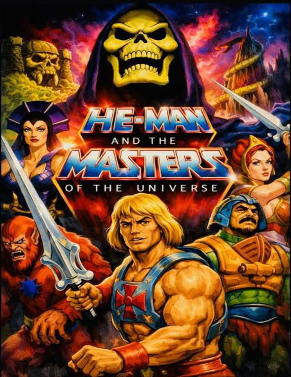 Frazada clásica de tejido suave masters of the universe 2