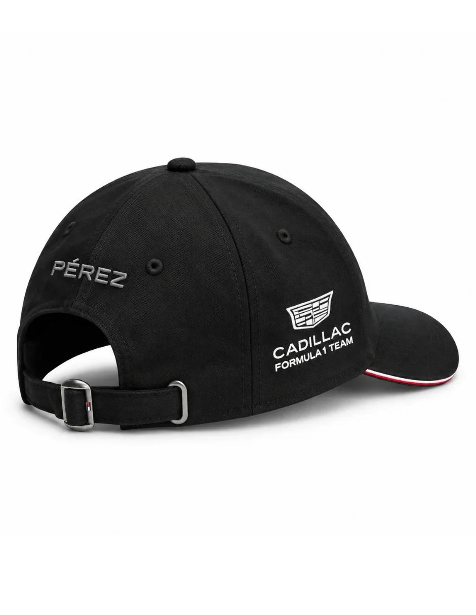 Gorra con visera curva para motorsport cadillac f1 2026 unisex 3