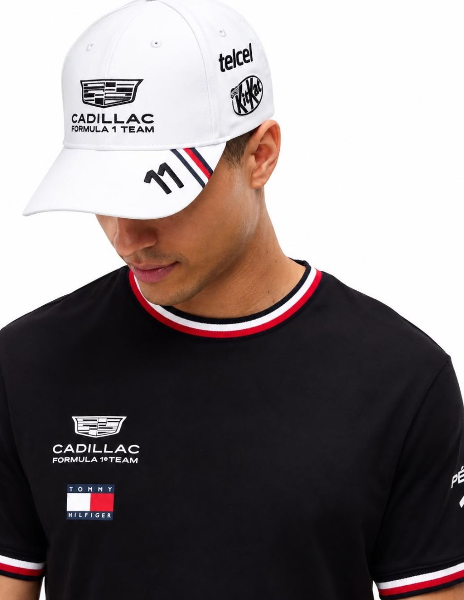 Gorra con visera curva para motorsport cadillac f1 2026 checo pérez unisex 3